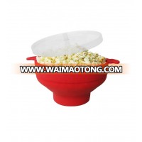 Custom Microwave Silicone Popcorn Popper- Collapsible Silicone Popcorn Maker with Lid